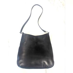 Vintage Coach Black Leather Hobo Bag